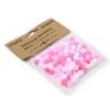 Dekoracje pompony 1cm mix różowy 120szt