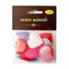 Aplikacje materiałowe serca 3,5cm 18 szt MIX