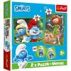 Puzzle 2w1 + memos Wesołe zabawy Smerfów TREFL