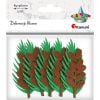 Filcowe liście 3D 38x85mm zielono-brązowe 2szt