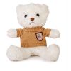 Miś biały 22cm w sweterku latte