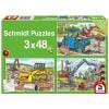 Puzzle 3x48 Pojazdy budowlane G3