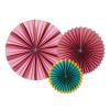 Rozety dekoracyjne burgund 26-43cm 3szt