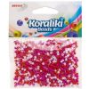 Koraliki akrylowe do nawlekania białe czerwone 35m