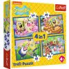 Puzzle 4w1 Podwodne życie SpongeBoba TREFL