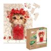 Puzzle drewniane 50 Kotek pełen miłości