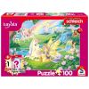 Puzzle 100 Magiczne jednorożce + figurka G3