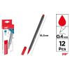 Cienkopis 0.4mm czerwony (12szt)