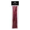 Druty chenille 30cm czerwony metallic 25szt