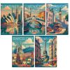 Zeszyt A5/60K kratka z margines Retro City (10szt)