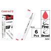 Marker Chromax z 2 końcówk. coral red 12 (6szt)