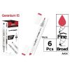 Marker Chromax z 2 końcówk. geranium 15 (6szt)