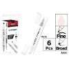 Marker Chromax z 2 końcówk. skin white 131 (6szt)