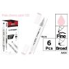 Marker Chromax z 2 końcówk. cherry pink 135 (6szt)