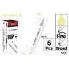 Marker Chromax z 2 końcówk. pale yellow 38 (6szt)