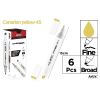 Marker Chromax z 2 końcówk. yellow 45 (6szt)