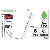 Marker Chromax z 2 końcówk. vivid green 46 (6szt)