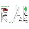 Marker Chromax z 2 końcówk. grass green 47 (6szt)