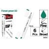 Marker Chromax z 2 końcówk. forest green 50 (6szt)