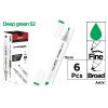 Marker Chromax z 2 końcówk. deep green 52 (6szt)