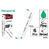 Marker Chromax z 2 końcówk. mint green 56 (6szt)