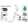 Marker Chromax z 2 końcówk peacock green 61 (6szt)