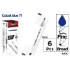 Marker Chromax z 2 końcówk. cobalt blue 71 (6szt)