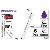 Marker Chromax z 2 końcówk. ultra marine 73 (6szt)
