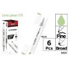 Marker Chromax z 2 końcówk. lime green 175 (6szt)