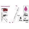 Marker Chromax z 2 końcówk. vivid purple 85 (6szt)