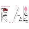 Marker Chromax z 2 końcówk. tender pink 198 (6szt)