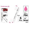 Marker Chromax z 2 końcówk. purple grey 88 (6szt)