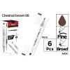 Marker Chromax z 2 końcówk. brown 98 (6szt)