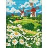 Diamentowa mozaika - Pole stokrotek 30x40cm
