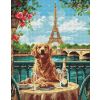 Diamentowa mozaika - Retriever w Paryżu 40x50cm