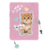 Pamiętnik A5/96K z kłódką Pastel kitty