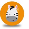 Piłka PVC Sportox Kids 230mm - Zebra
