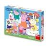 Puzzle Świnka Peppa 3x55el