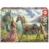 Puzzle 500 Wróżka, jednorożec i motyl