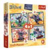 Puzzle 4w1 Lilo&Stitch Wakacje na Hawajach TREFL