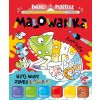 Farbki i pędzelek. Malowanka. Użyj wody, zbudź...