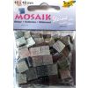 Mozaika kamyczki brokatowe 10x10mm szara