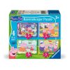 Puzzle dla dzieci 2D: Rodzinne chwile Peppy 4w1