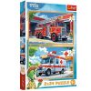 Puzzle 2x24 Wóz strażacki i karetka TREFL