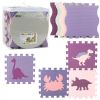 Puzzle mata edukacyjna Pianka EVA róż-fiolet 25szt