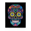 Diamond Dotz - Adults Flocked Neon Sugar Skull