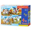 Puzzle x 4 Kontur Loving Animals CASTOR