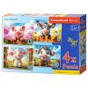 Puzzle x 4 Kontur Cute Animals CASTOR