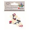 Oczy do maskotek plastikowe 10mm z mocowaniem 8szt