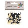 Oczy do maskotek plastikowe 8mm z mocowaniem 50szt